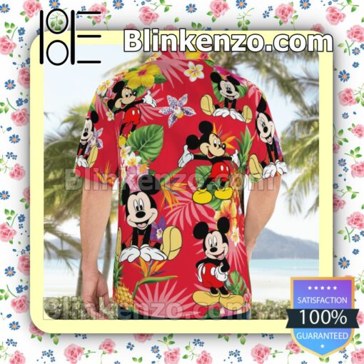 Mickey Mouse Pineapple Tropical Red Summer Shirts a