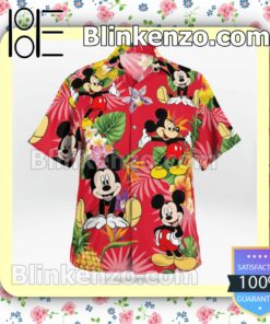 Mickey Mouse Pineapple Tropical Red Summer Shirts b