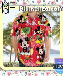 Mickey Mouse Pineapple Tropical Red Summer Shirts c