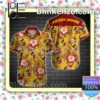 Mickey Mouse Red Tropical Floral Yellow Summer Shirts