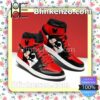 Mickey Mouse Red and Black Air Jordan 1 Mid Shoes