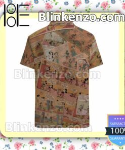 Mickey Mouse Retro Colored Comic Summer Hawaiian Shirt, Mens Shorts a