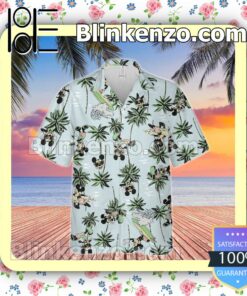 Mickey Mouse Surfing Disney Cartoon Graphics Pam Tree Summer Hawaiian Shirt, Mens Shorts