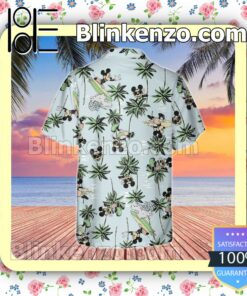 Mickey Mouse Surfing Disney Cartoon Graphics Pam Tree Summer Hawaiian Shirt, Mens Shorts a