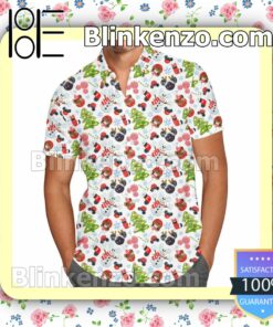 Mickey Mouse Sweet Christmas Disney Cartoon Graphics Inspired Summer Hawaiian Shirt, Mens Shorts