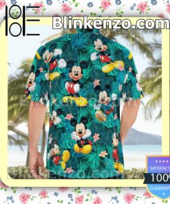 Mickey Mouse Tropical Leaf Summer Shirts a