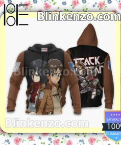 Mikasa And Eren Attack On Titan Anime Personalized T-shirt, Hoodie, Long Sleeve, Bomber Jacket b
