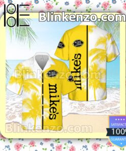 Mike's Hard Lemonade Palm Tree White Yellow Summer Hawaiian Shirt