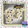 Mike's Yellow Tropical Floral White Summer Shirts
