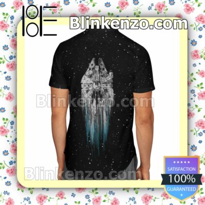 Millennium Falcon Particles On Black Summer Shirts b