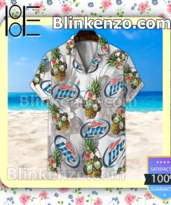 Miller Lite Funny Pineapple Unisex Summer Hawaiian Shirt