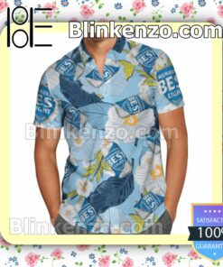 Milwaukee's Best Ice Blue Summer Hawaiian Shirt, Mens Shorts