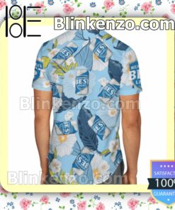 Milwaukee's Best Ice Blue Summer Hawaiian Shirt, Mens Shorts a