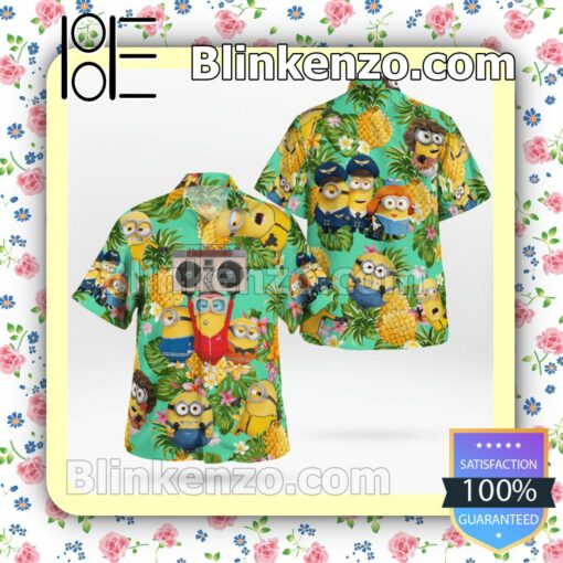 Minion With Cassette Pineapple Tropical Summer Shirts