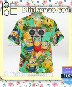 Minion With Cassette Pineapple Tropical Summer Shirts b