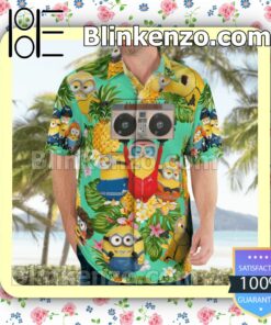 Minion With Cassette Pineapple Tropical Summer Shirts c