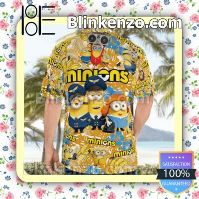 Minion With Cassette Yellow Tropical Summer Shirts a