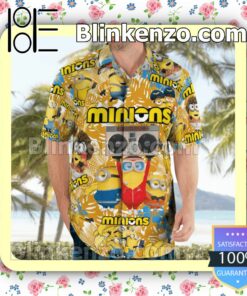 Minion With Cassette Yellow Tropical Summer Shirts c