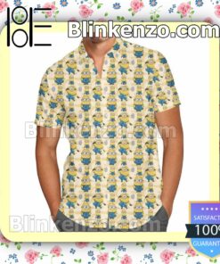 Minions Bananas Universal Studios Inspired Summer Hawaiian Shirt, Mens Shorts