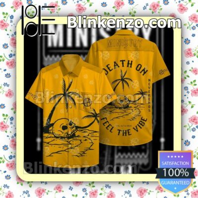 Ministry Band Death On Never Ends Feel The Vibe Yellow Summer Shirt