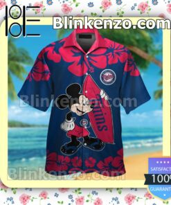 Minnesota Twins Mickey Mouse Mens Shirt, Swim Trunk