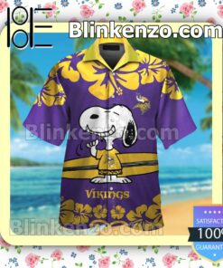 Minnesota Vikings & Snoopy Mens Shirt, Swim Trunk