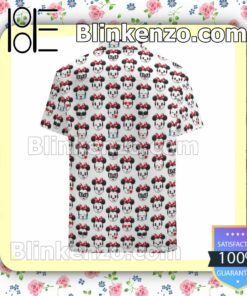 Minnie Emoji Pattern Disney White Summer Hawaiian Shirt, Mens Shorts a