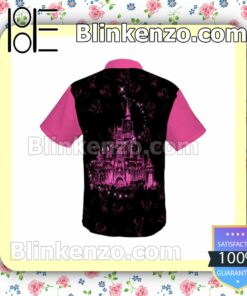 Minnie Mouse 50th Anniversary Glitter Disney Castle Black Pink Summer Hawaiian Shirt, Mens Shorts a
