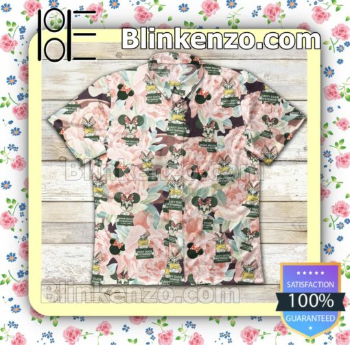 Minnie Mouse And Daisy Duck Pink Flower Summer Shirts