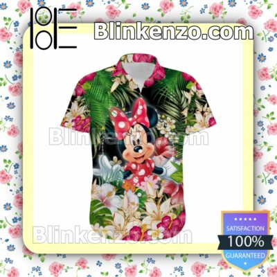 Minnie Mouse Lost In The Forest Disney Cartoon Graphics Summer Hawaiian Shirt, Mens Shorts