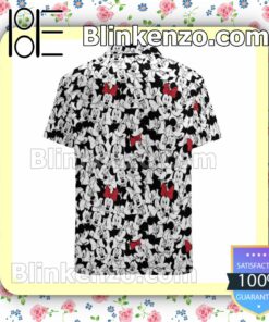 Minnie Mouse Red Bow Pattern Disney Summer Hawaiian Shirt, Mens Shorts a