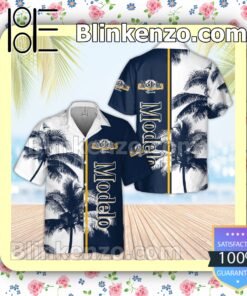 Modelo Palm Tree White Navy Summer Hawaiian Shirt