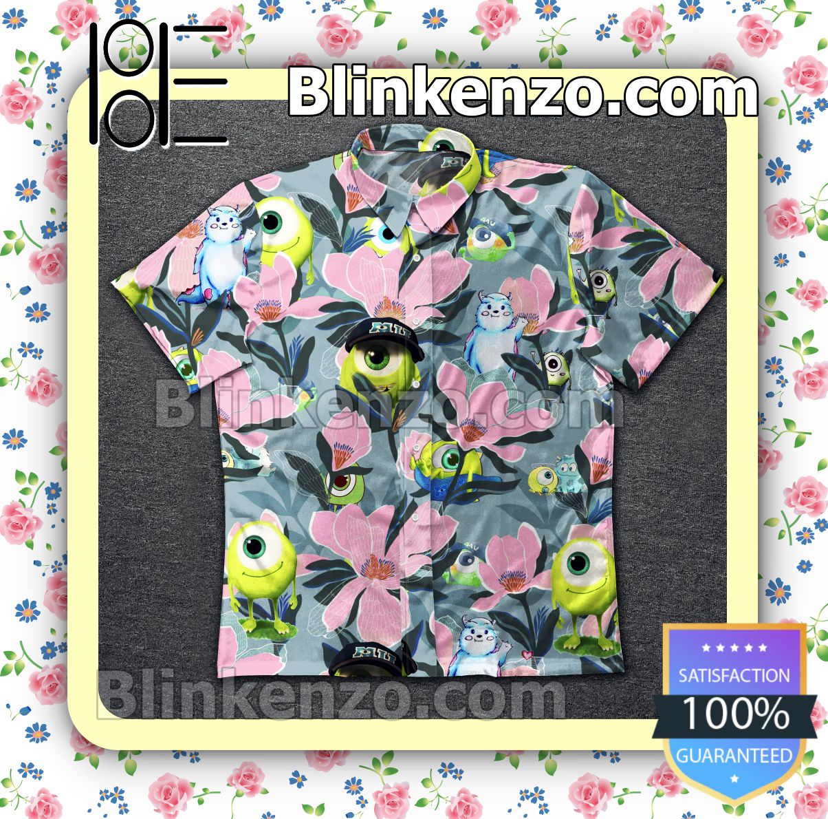 Sale Off Monster Mike Wazowski Flower Summer Shirts