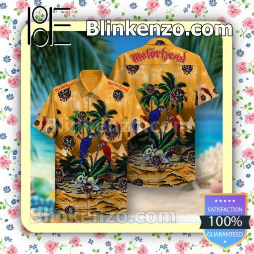 Motorhead Parrot Flowers Summer Shirts