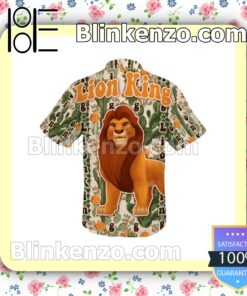 Mufasa The Lion King Cactus Disney Cartoon Graphics Summer Hawaiian Shirt b