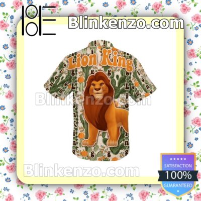 Mufasa The Lion King Cactus Disney Cartoon Graphics Summer Hawaiian Shirt b