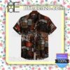 Multicolor Abstract Black Pattern Printed Breathable Summer Shirts