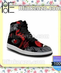 Naruto Akatsuki Itachi Uchiha Sharingan Air Jordan 1 Mid Shoes b