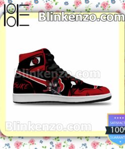 Naruto Akatsuki Sasuke Uchiha Air Jordan 1 Mid Shoes a