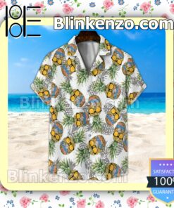 Natural Light Funny Pineapple Seamless Pattern Summer Hawaiian Shirt