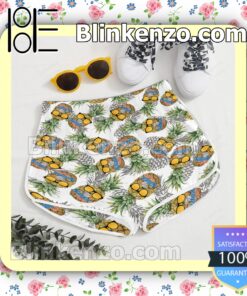 Natural Light Funny Pineapple Seamless Pattern Summer Hawaiian Shirt a