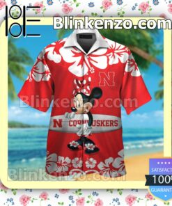 Nebraska Cornhuskers & Minnie Mouse Mens Shirt, Swim Trunk