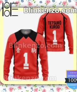 Nekoma Tetsuro Kuroo Number 1 Uniform Haikyuu Anime Personalized T-shirt, Hoodie, Long Sleeve, Bomber Jacket a