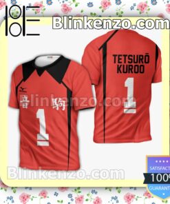 Nekoma Tetsuro Kuroo Number 1 Uniform Haikyuu Anime Personalized T-shirt, Hoodie, Long Sleeve, Bomber Jacket b