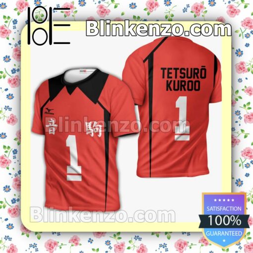 Nekoma Tetsuro Kuroo Number 1 Uniform Haikyuu Anime Personalized T-shirt, Hoodie, Long Sleeve, Bomber Jacket b