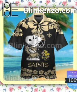 New Orleans Saints & Snoopy Mens Shirt, Swim Trunk
