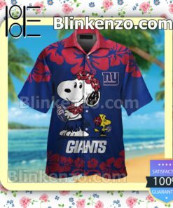 New York Giants & Snoopy Mens Shirt, Swim Trunk
