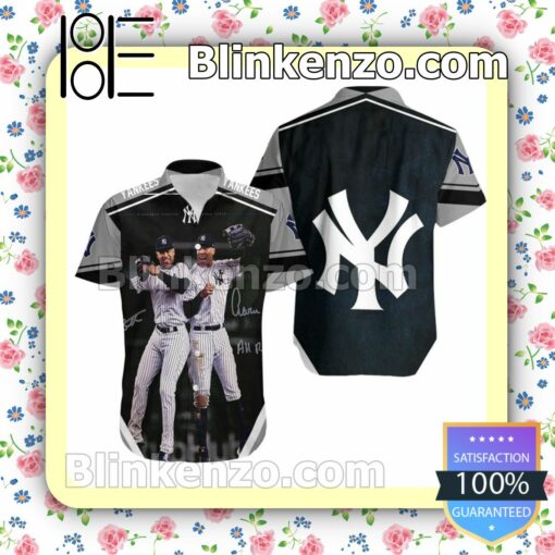 New York Yankees Aaron Judge All Rise And Giancarlo Stanton Jumping Summer Shirt