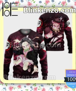 Nezuko Fighting Demon Slayer Anime Personalized T-shirt, Hoodie, Long Sleeve, Bomber Jacket a