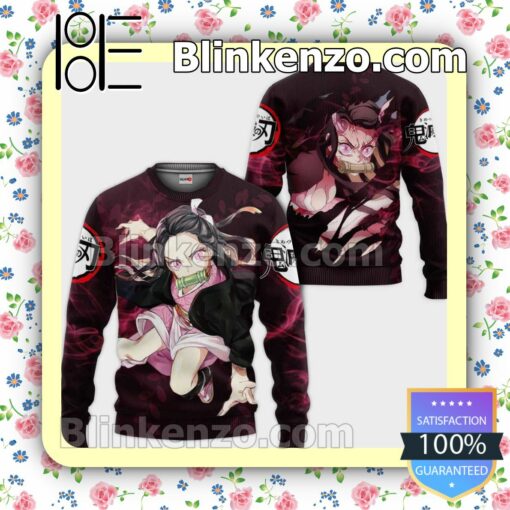 Nezuko Fighting Demon Slayer Anime Personalized T-shirt, Hoodie, Long Sleeve, Bomber Jacket a